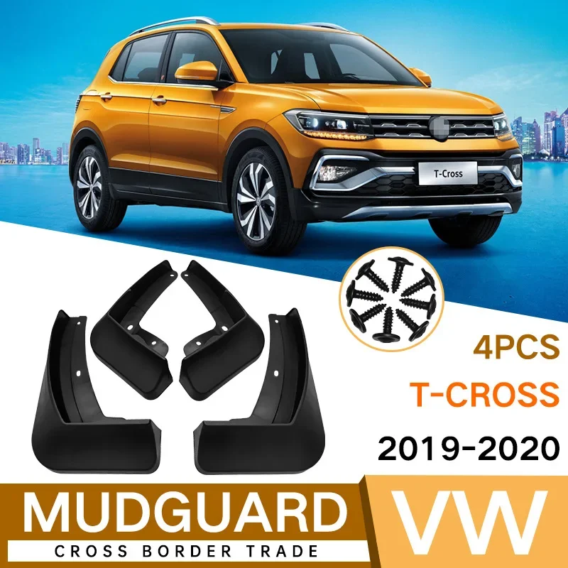 

For Volkswagen T-Cross 2019-2020 Accessories MudFlaps 4x Mudguards Splash Front Rear Wheel Fender Anti-splash Fender Upguard