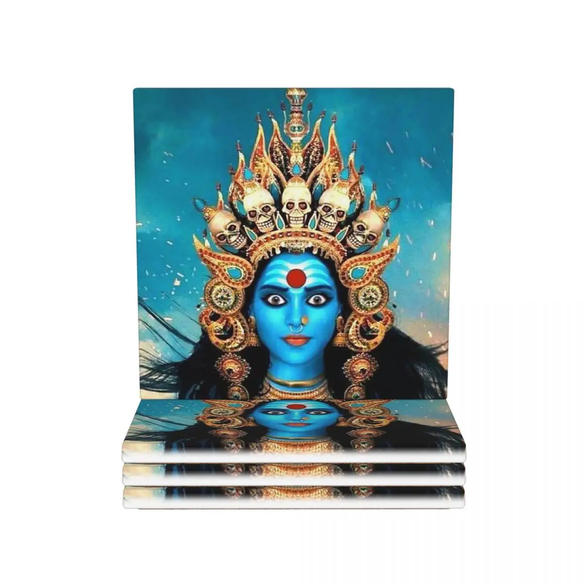 

Cosmic Kali Ma - Hindu Goddess Of Destruction Coasters Ceramics Baking Mat Table Utensils Kitchen Dining Table Mat Coffee Mat