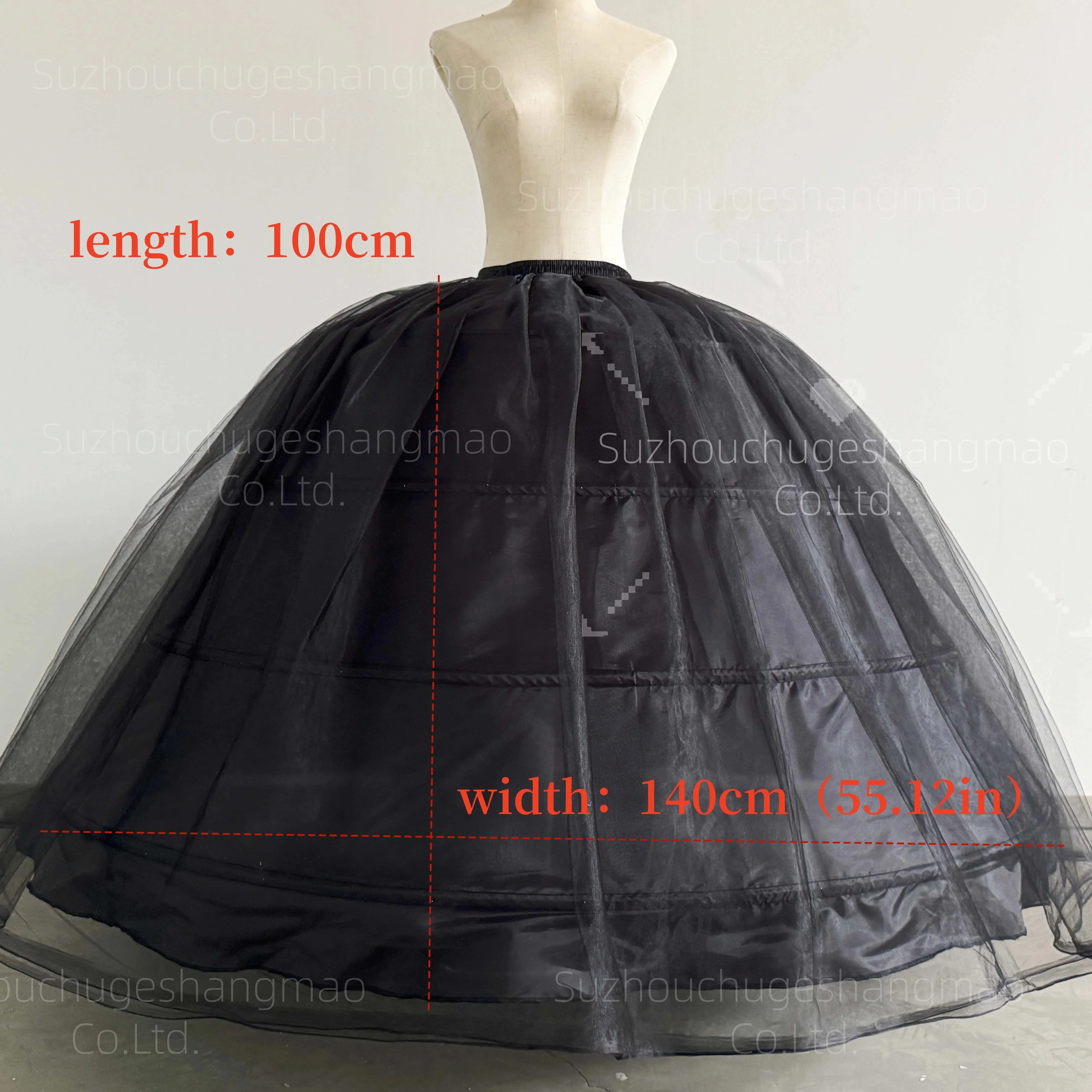 جديد حار بيع 4 الأطواق ثوب نسائي أبيض كبير سوبر رقيق كرينولين زلة تنورة لفستان الزفاف فستان زفاف في الأوراق المالية