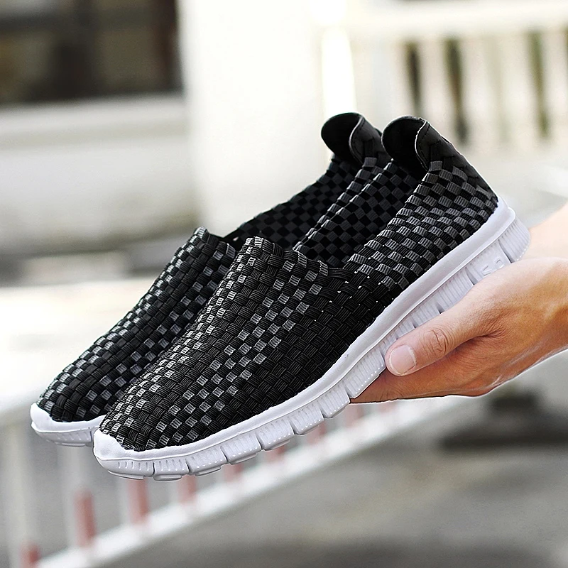 

Мужская и женская летняя дышащая обувь ручной работы, плетеные туфли, повседневные лоферы унисекс, Zapatos De Mujer