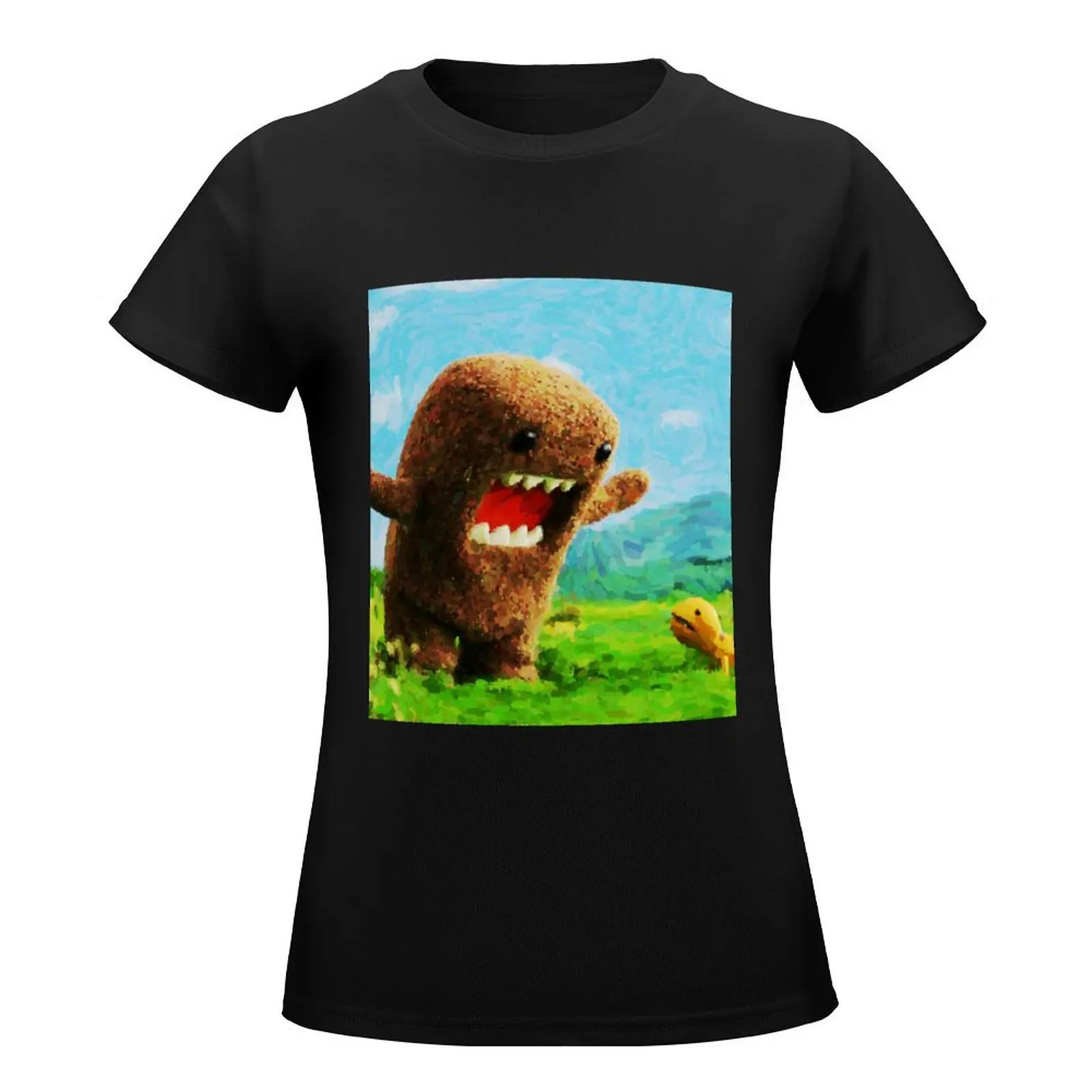 Domo Kun T-Shirt Blouse Aesthetic clothing summer clothes for Women