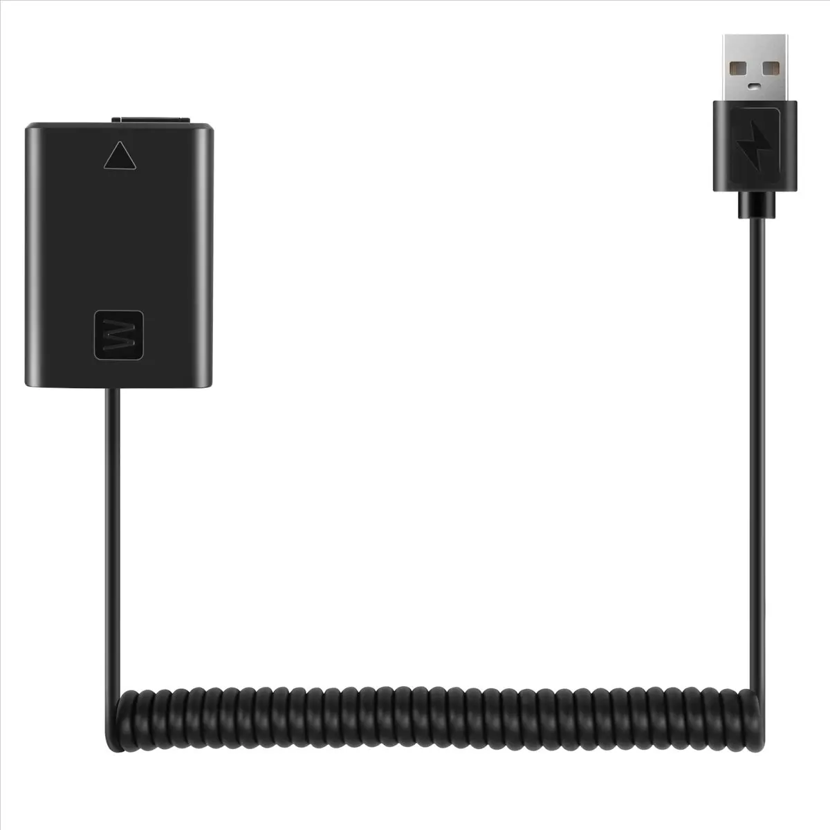TCE USB Charging Cable NP-FW50 Dummy Battery Spring Wire for A7 A7R A7S A7M A7II A7S2 A7M2 A7R2 A6500 A6300 DC Coupler
