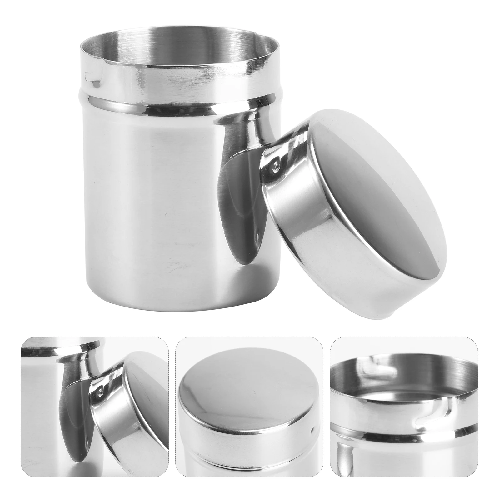 

Home Storage Container Stainless Steel Cylinder Can Easy to Clean Tightly Sealed for Ointment Alcohol Sample Medicine