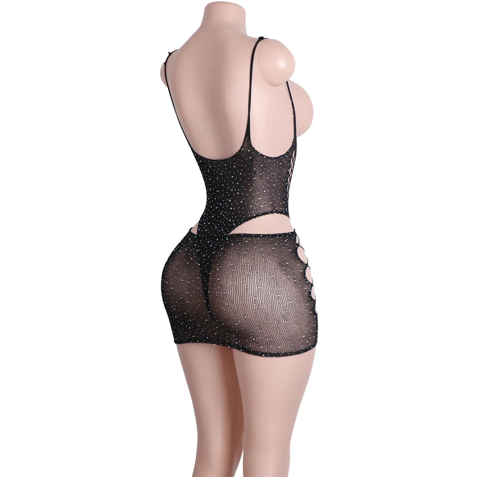 Ажурное нижнее белье со стразами, комбинезон-стринги, сексуальная одежда для взрослых и женщин, эротическая одежда для выступлений в ночном клубе, клубная одежда, комбинезон