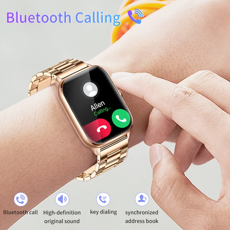 LIGE Smartwatch 1.9 inch Full Screen Bluetooth Call Bracelet Heart Rate Sleep Monitor 100+Sport Models Smart Watch For Men Women