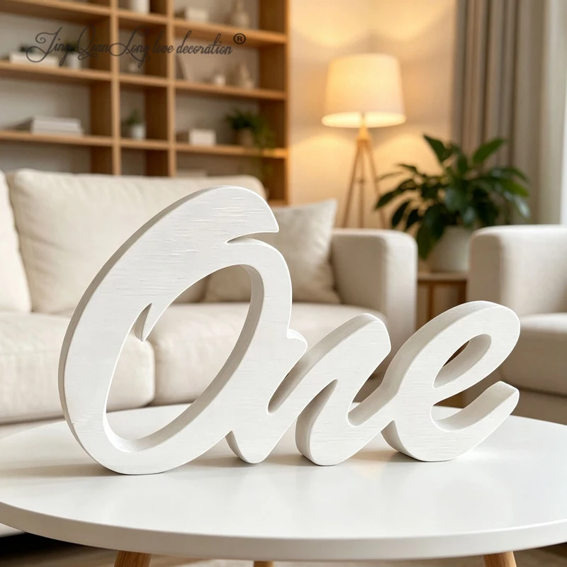 Custom 'ONE' Freestanding Ornament—Suitable as a Photography Prop or Home Décor