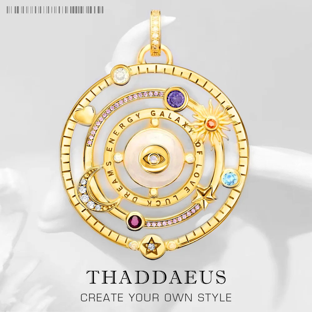 

Pendants Cosmic Talismans Golden Galaxy of Love Luck Dreams Energy New Jewelry Vitnage 925 Sterling Silver Gift For Women