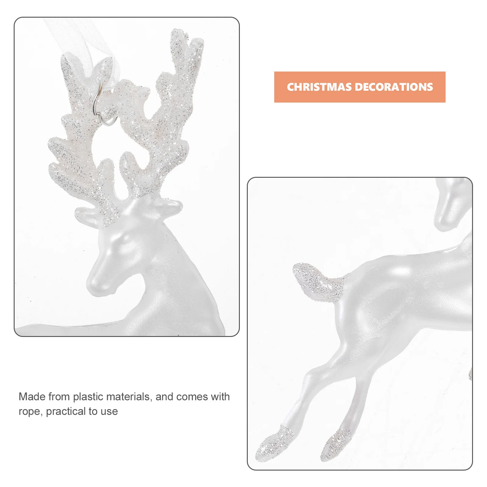 

Exquisite Elk Hanging Ornament for Christmas Tree Festive Xmas Decor Party Wedding Holiday Scene Ambience Enhancement