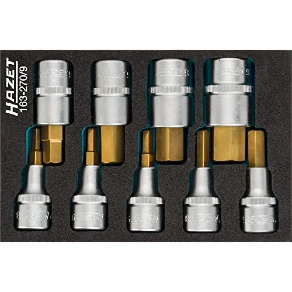 

Hexagon Profile Screwdriver Socket Set - CVD-Tin Coated, 163-270mm Range