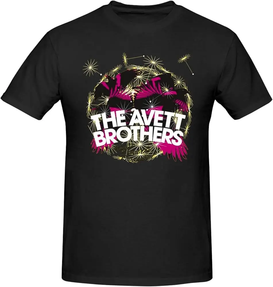 The Avett Rock Music Brothers Band  Men's Casual  Cotton Crew Neck  Anime Graphic T-shirts for Men Clothing Women Tees