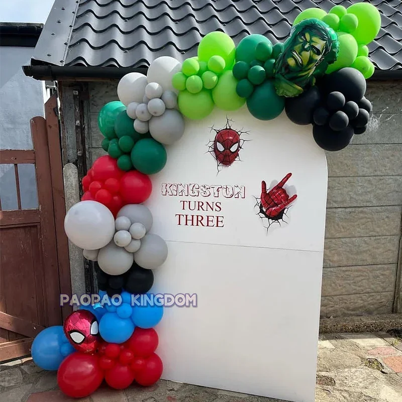 Spiderman Balloon Arch Garland Kit Superhero Air Globos Spiderman Birthday Party Baby Shower Decoration Boys Gift Supplies