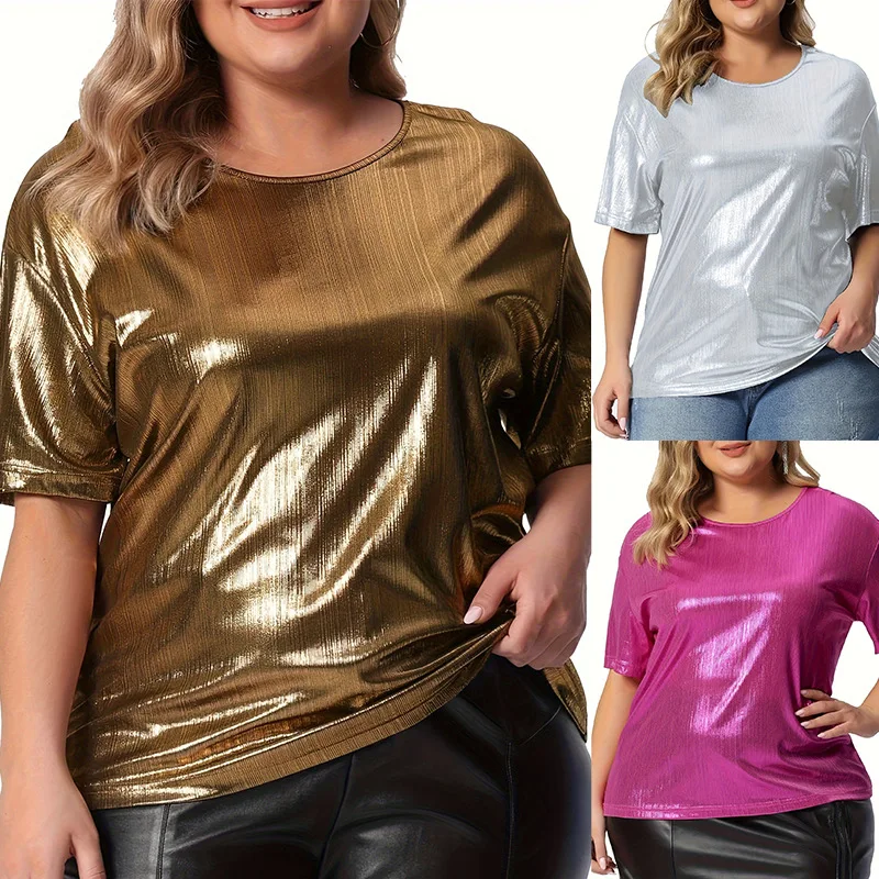 Damskie letnie topy duże koszulki Sexy Vintage t-shirty z krótkim rękawem luźne casualowe koszulki Boho w dużych rozmiarach