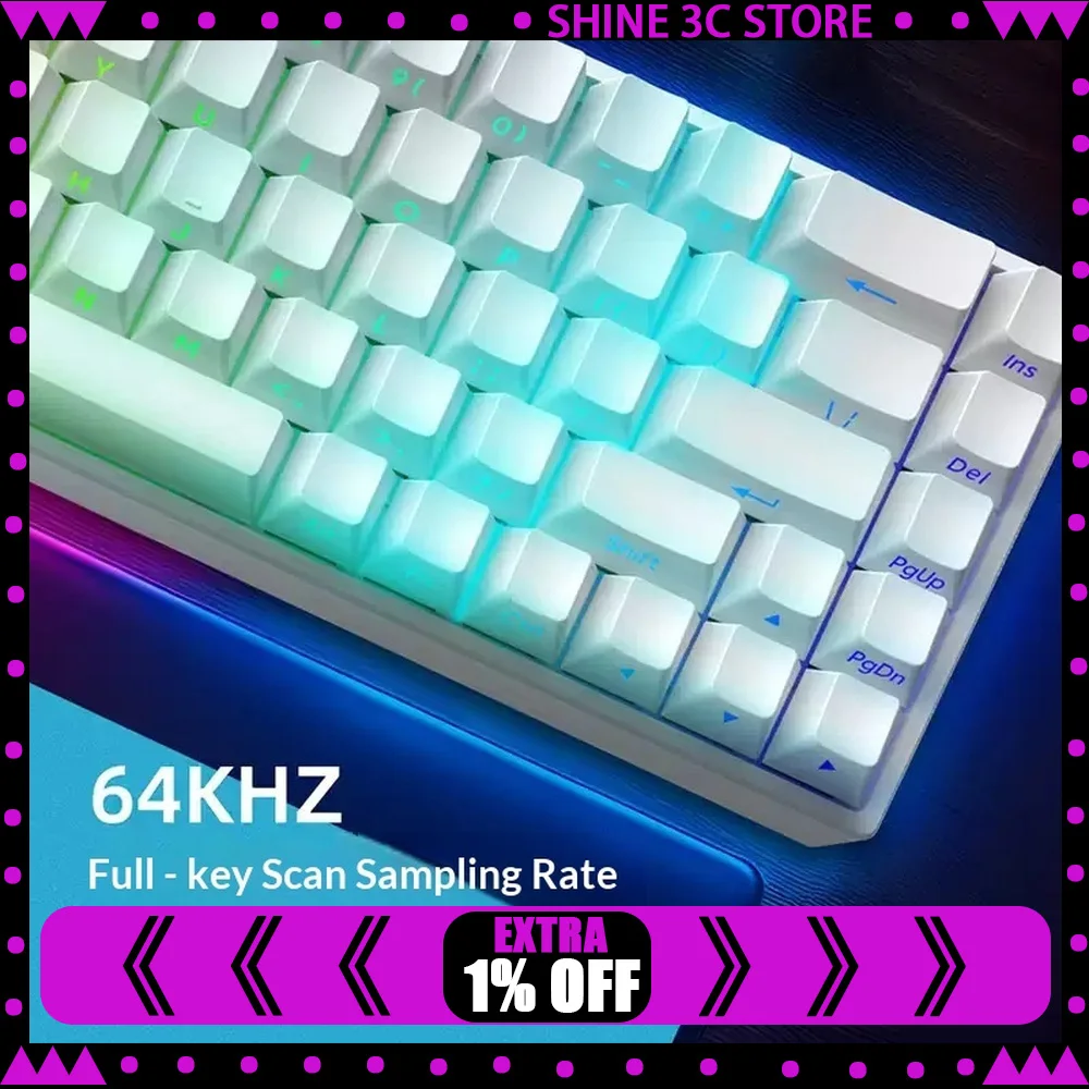CAROTMAS MARS68 Series Magnetic Switch Gaming Keyboard 68-Key 64K Scanning Rapid Trigger RGB Wired Wireless