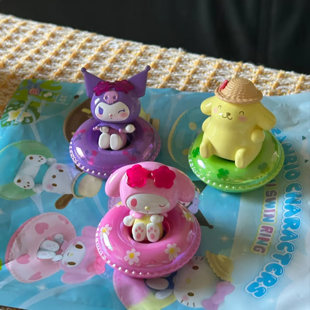 Caja ciega de juego Original, Mini círculo de natación, bonito perro Pacha de granos, Kulomi, melodía, adorno de escritorio, muñeca, juguete para regalo
