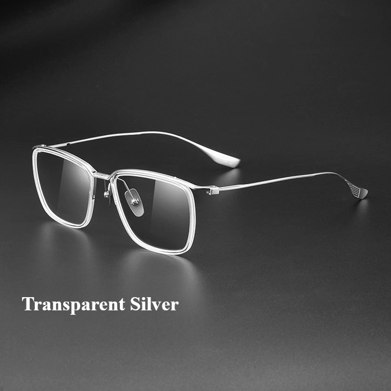 DT Replica di marca Occhiali da lavoro di lusso Occhiali da uomo quadrati in titanio puro Montatura da vista Occhiali da vista miopia