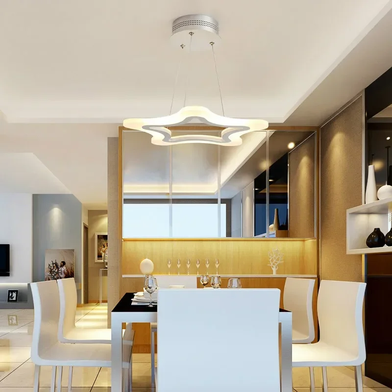 Creative Modern LED Pendant Lights Kitchen Acrylic Metal Suspension Hanging Ceiling Lamp For Dinning Room Lamparas Colgantes