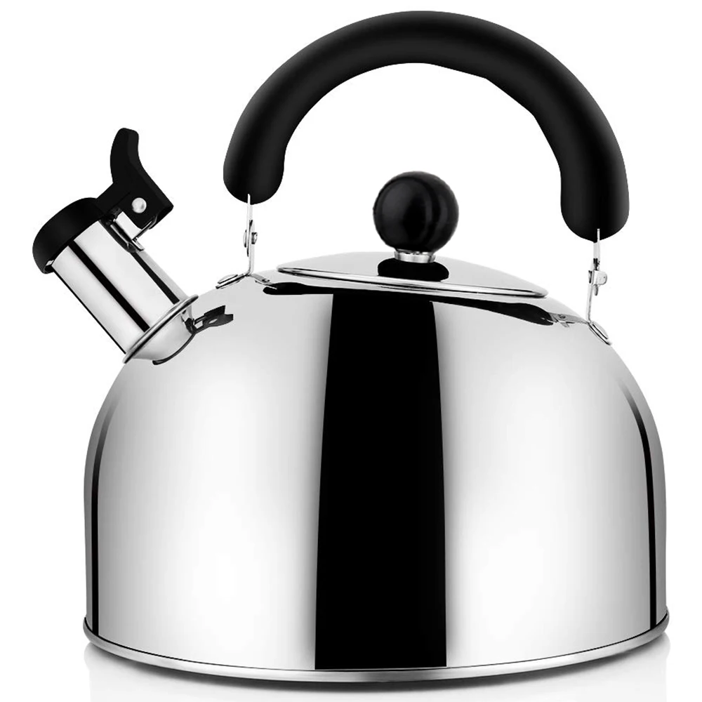 Tea Kettle Stovetop Whistling Tea Pot, Stainless Steel Tea Kettles Tea Pots For Stove Top, 4.3Qt(4-Liter) Large Capacity With