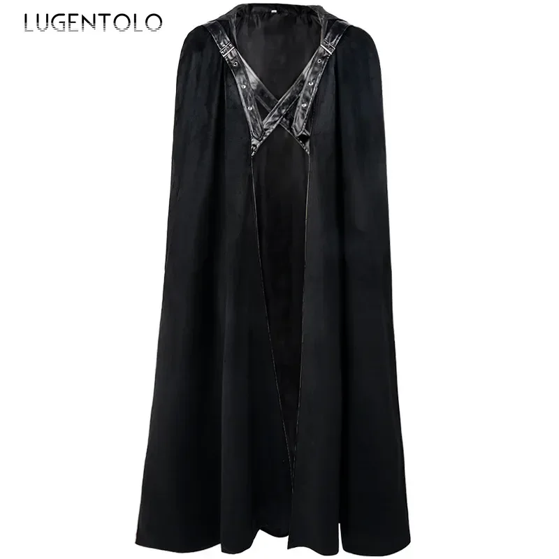 Men Cloak Hooded Cape Party Vintage Halloween Trench Stage Medieval New Cosplay Costumes Dark Renaissance Cloth