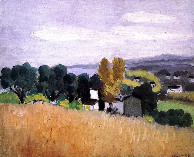 100% handmade Abstract Flower  famous oil painting on canvas wall art,Autumn in Cagnes 1918 by Henri Matisse