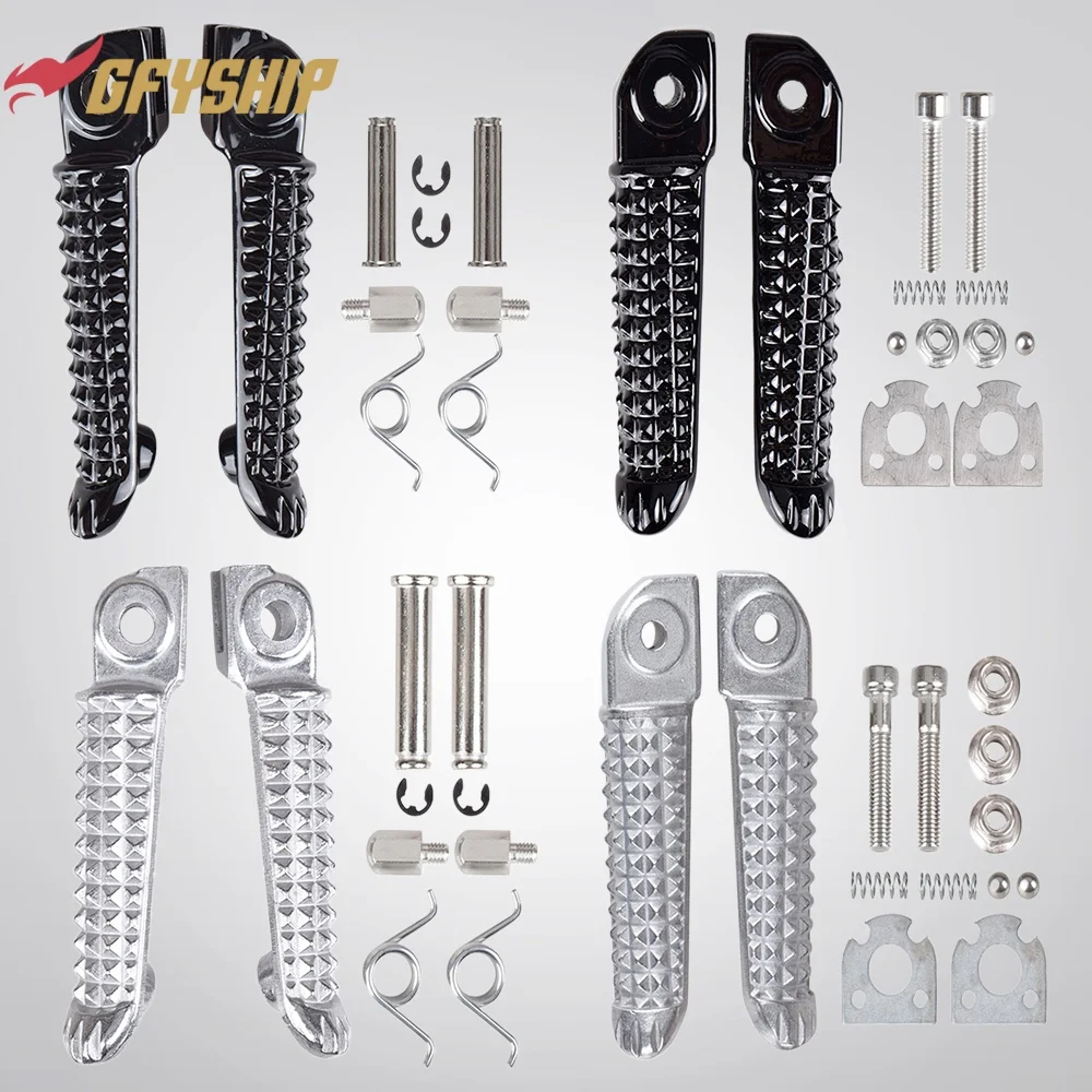 Motorcycle Front & Rear Footrests Foot pegs For Yamaha YZF R1 2002-2014 YZF R6 2003 2004 2005 2006 2007 2008 2009 2010 2011 2012