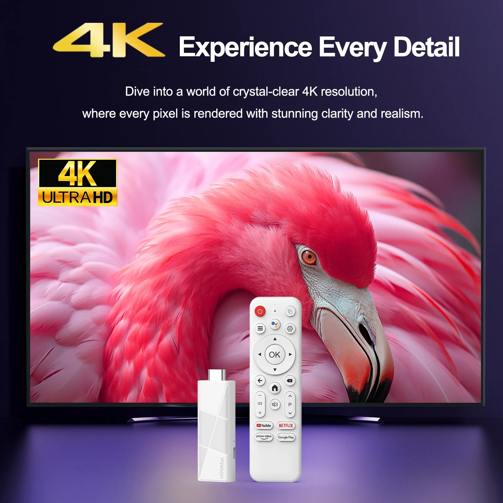 H96 MAX RK3518 Android 14 Mini TV Stick 2GB 16GB Smart TV Box Wifi6 BT5.4 4K Google Voice Media Player Set-Top-Box – Detail 5