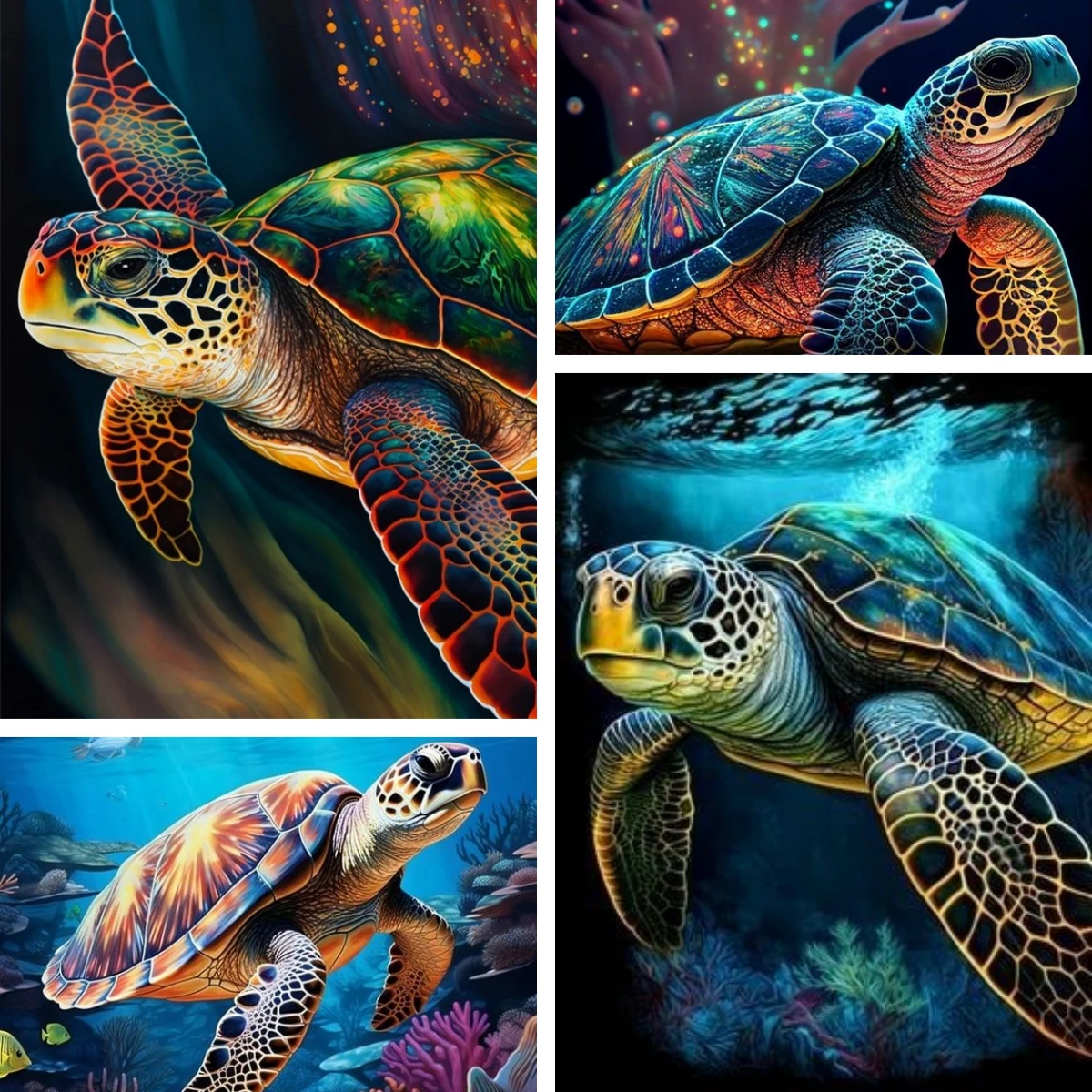 

Full Drill Diamond Painting Sea Turtles Marine Reptile Tortoises New 5d Diy Mosaic Rhinestone Embroidery Cross Stitch Kit ,Decor