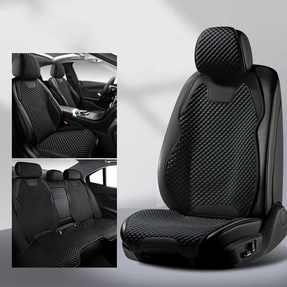 

Full Set Ice Silk Car Seat Cushion – Ventilation & Comfortable 5 Seat Cover, Durable & Cooling,Perfect for Summer Season