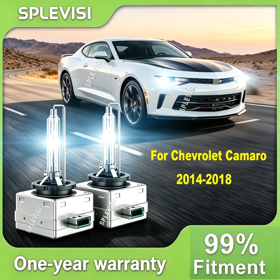 2Pc Headlight Bulbs 35W D3S HID White Bulbs - Increase 50m Irradiation Distance For Chevrolet Camaro 2014 2015 2016 2017 2018