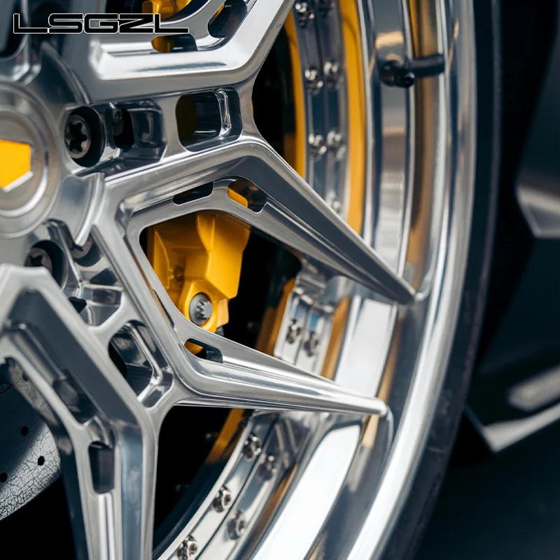 Hot Selling Forged 1/2 Piece Wheels Custom Deep Concave Deep Dish Wheels 17 18 19 20 21 22 23 24 26 Inch for BMW Audi Gtr C7 C8