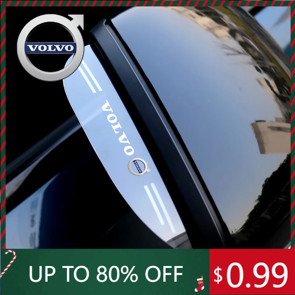 

Эмблемы 2 шт./компл. зеркало заднего вида дождь брови солнцезащитный козырек наклейка украшение для VOLVO R Design V50 S40 XC90 XC60 V40 V60 XC70 C30