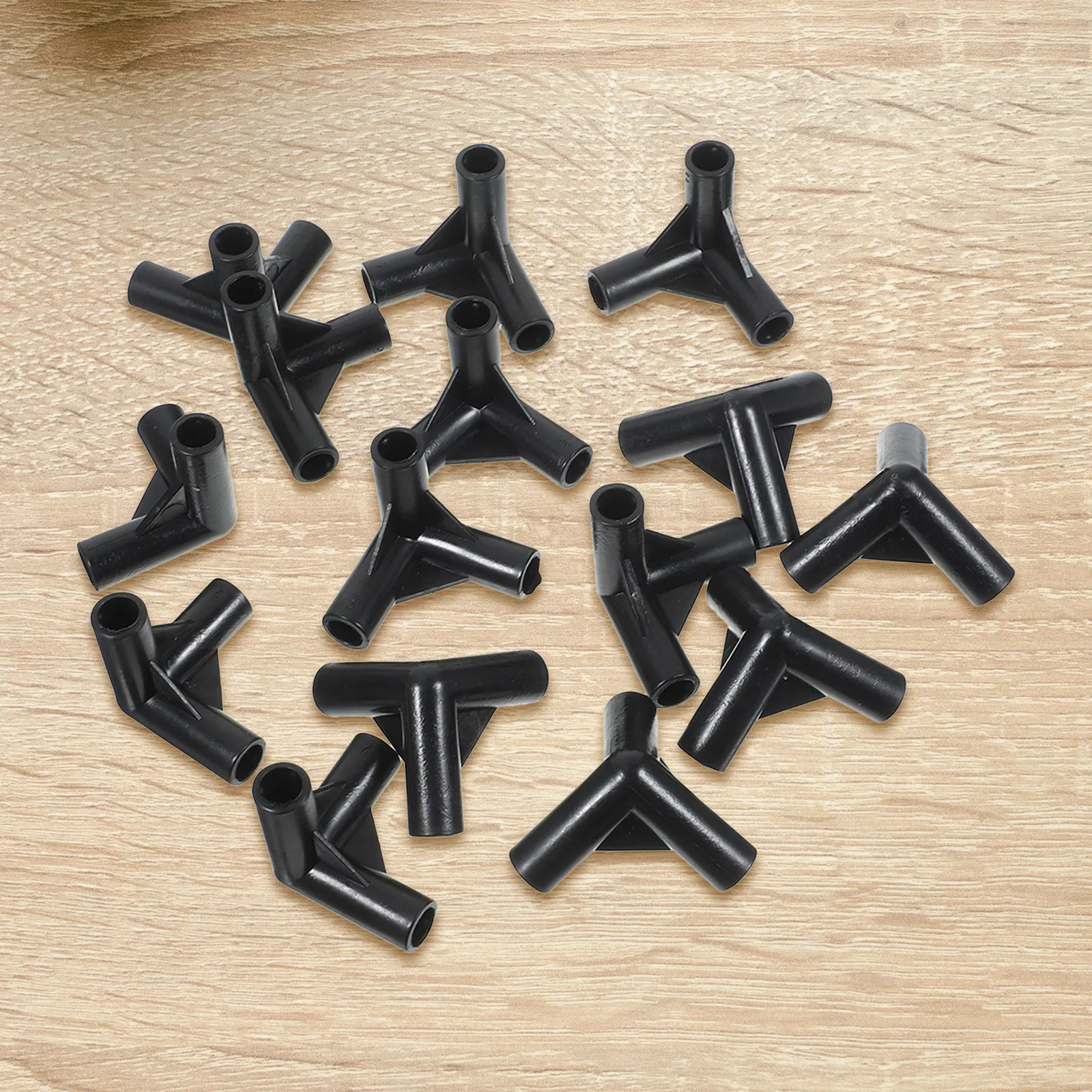 50Pcs Outdoor Canopy Tent Pole Connectors Plastic Corner Joints Replacement Parts for Patio Gazebo Shade Support Accessories