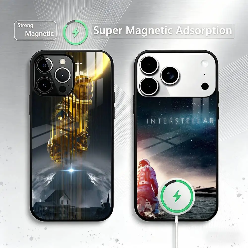 

F-Film I-Interstellar movieS Phone Case For iPhone17,16,15,14,13,12,11 Plus,Pro Magnetic with Magsafe Wireless Charging
