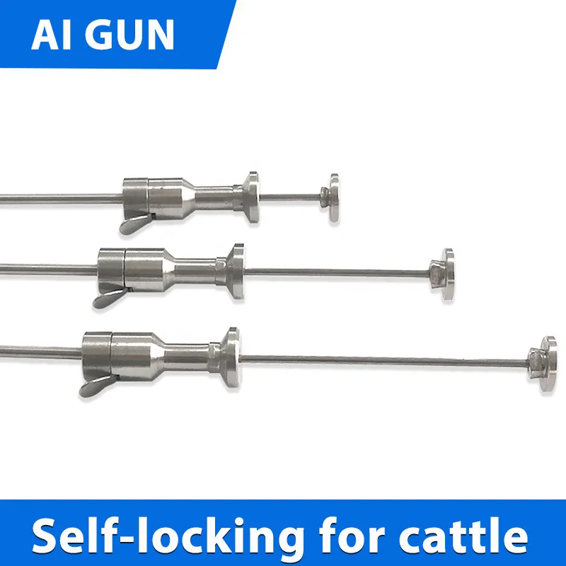 Circlip Insemination Gun Factory Directly Supply Universal Stainless Steel Artificial Insemination Gun With Lock For Animal