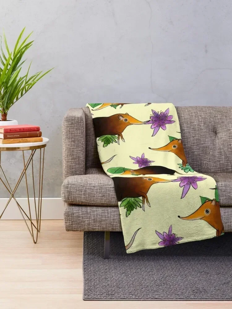 B&R Elephant Shrews | Sticker Throw Blanket