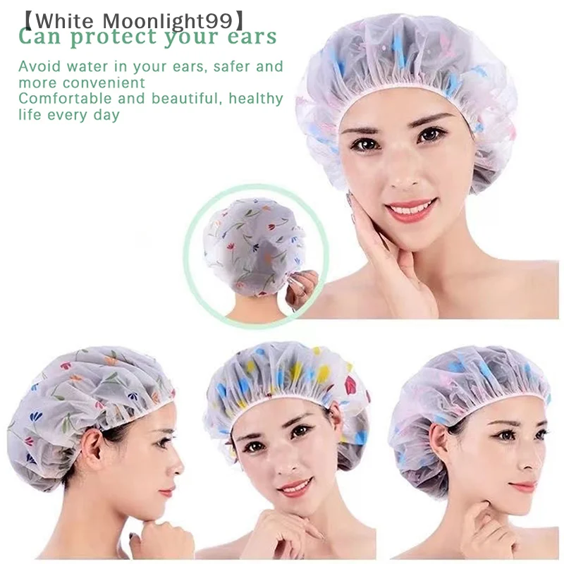 

10 шт. водонепроницаемая шапочка для душа, шапочка для душа, анти-масляная дымовая шапочка для ухода за волосами для женщин и мужчин, утолщенная одноразовая шапочка для душа