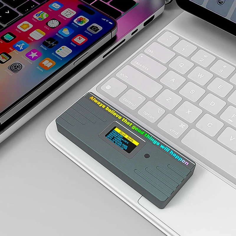 Smart M.2 Nvme / SATA SSD Enclosure, USB 3.2 Gen 2 10Gbps, External M2 Adapter Case Support M-Key B +M Key UASP RTL9210