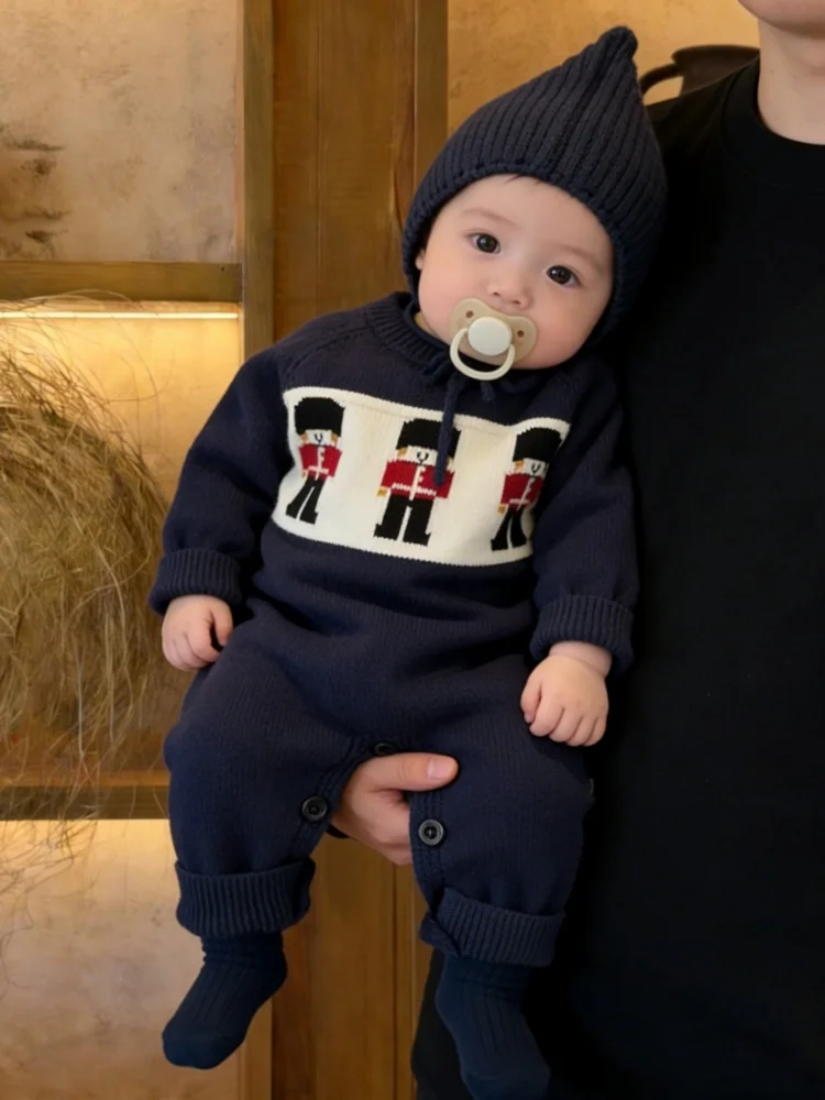 

Spring Faion Baby Clothes Knitted Onesie Boy Girl Baby Outfit Embroidered Rer Spring One Year Old Baby Outfit