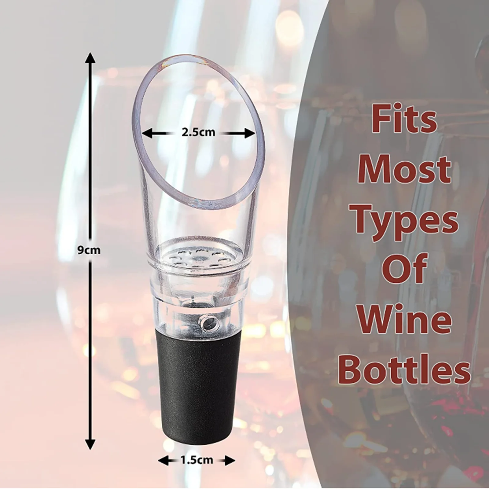 3 piece wine aerator and Decanter pour, drip free and easy to clean, to improve flavour, enhance bouquet, rich finish and bubble