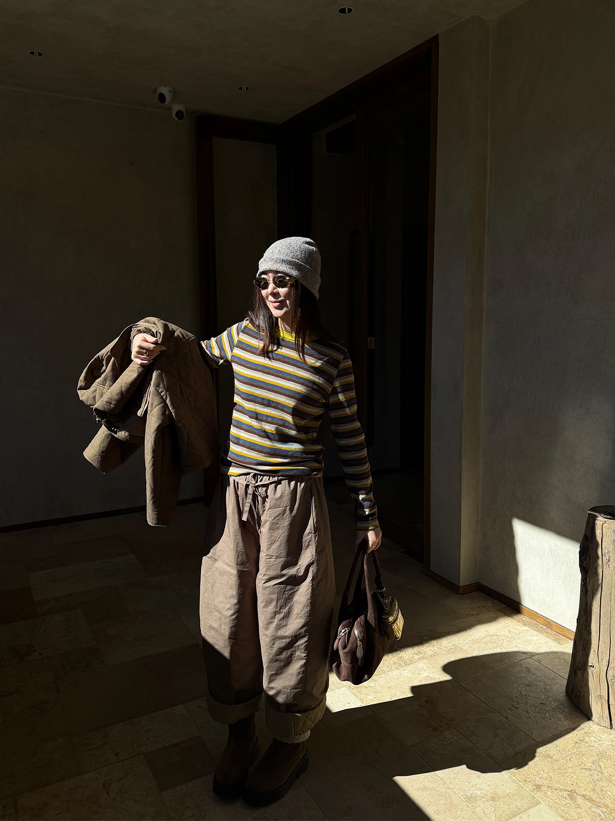 

Retro Striped Long Sve round Ne T-irt Women's Base Layer Top Korean Sle Spring New Arrival Comfortable Breathable Co...