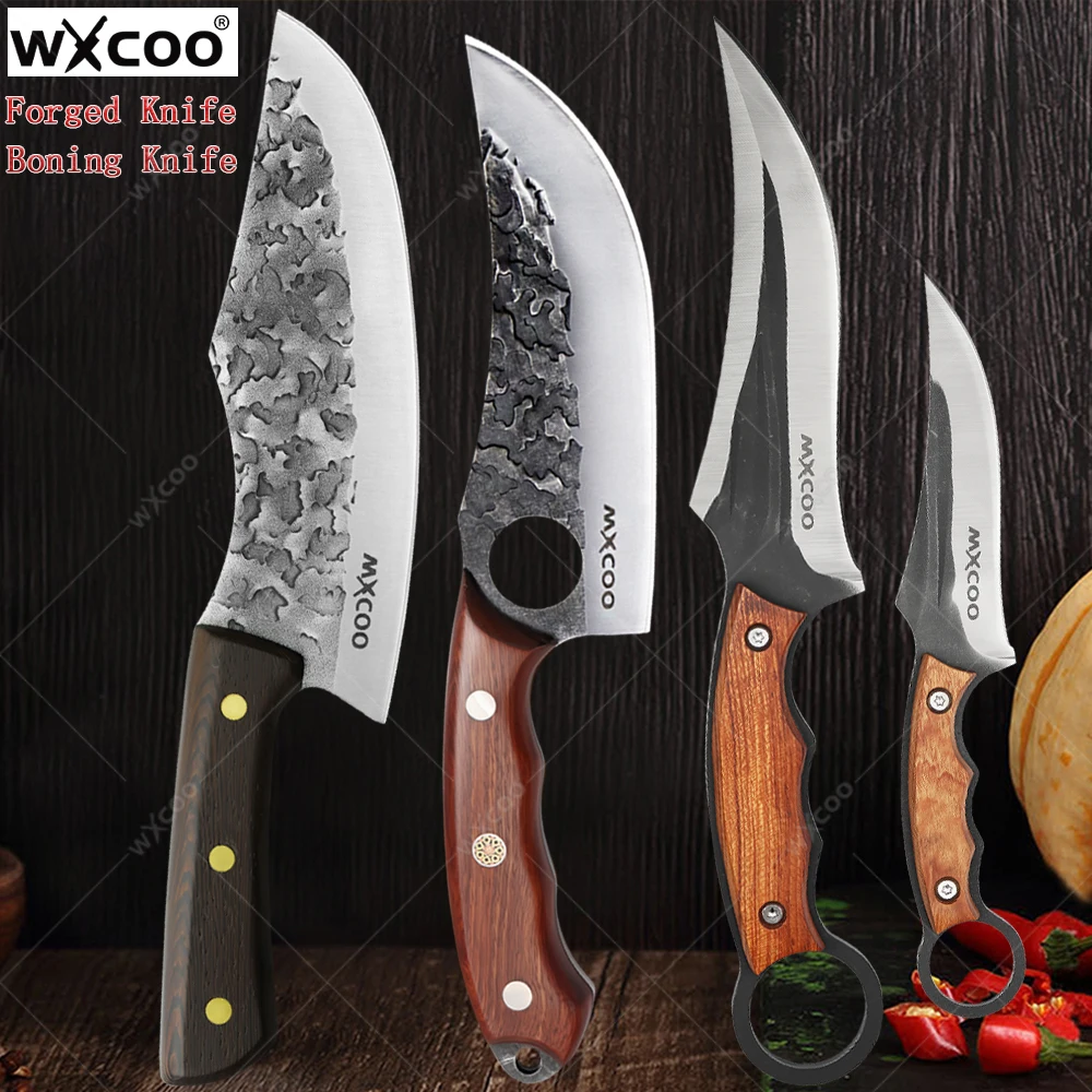 

Forged Slaughter Boning Knife Stainless Steel Cleaver Knives for Meat Fruit Vegetables Wooden Handle Knife Kitchen Butcher Knife