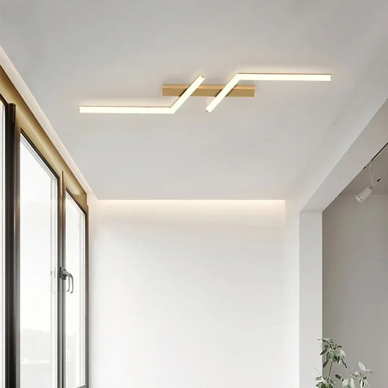 

Modern LED Ceiling Light 60/80/100/120CM Living Dining Room Bedroom Lamps Lanterns Scandinavian Simple Lines Ceiling Lighting