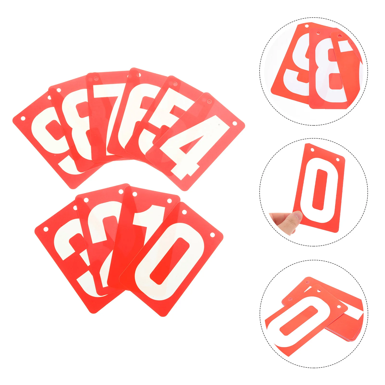 

10 Pcs Scorecard Digital Portable Keeper Billiards Scoreboard Pvc Match Accessory