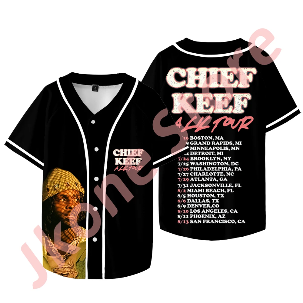 

Chief Keef A Lil Tour Merch Baseball Jacket Summer Women Men Fashion Casual Short Sleeve T-shirts