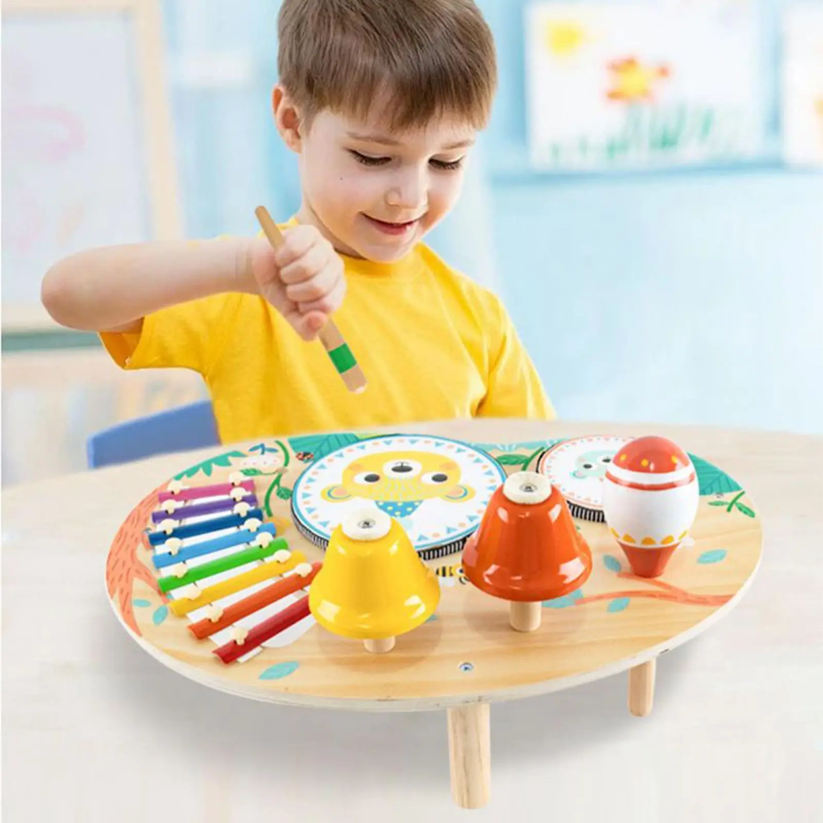 Activity Table For Kids Wooden Baby Sensory Learning Toy Sensory Hand-eye Coordination Development Toys For 2 Toddler Boys Girls