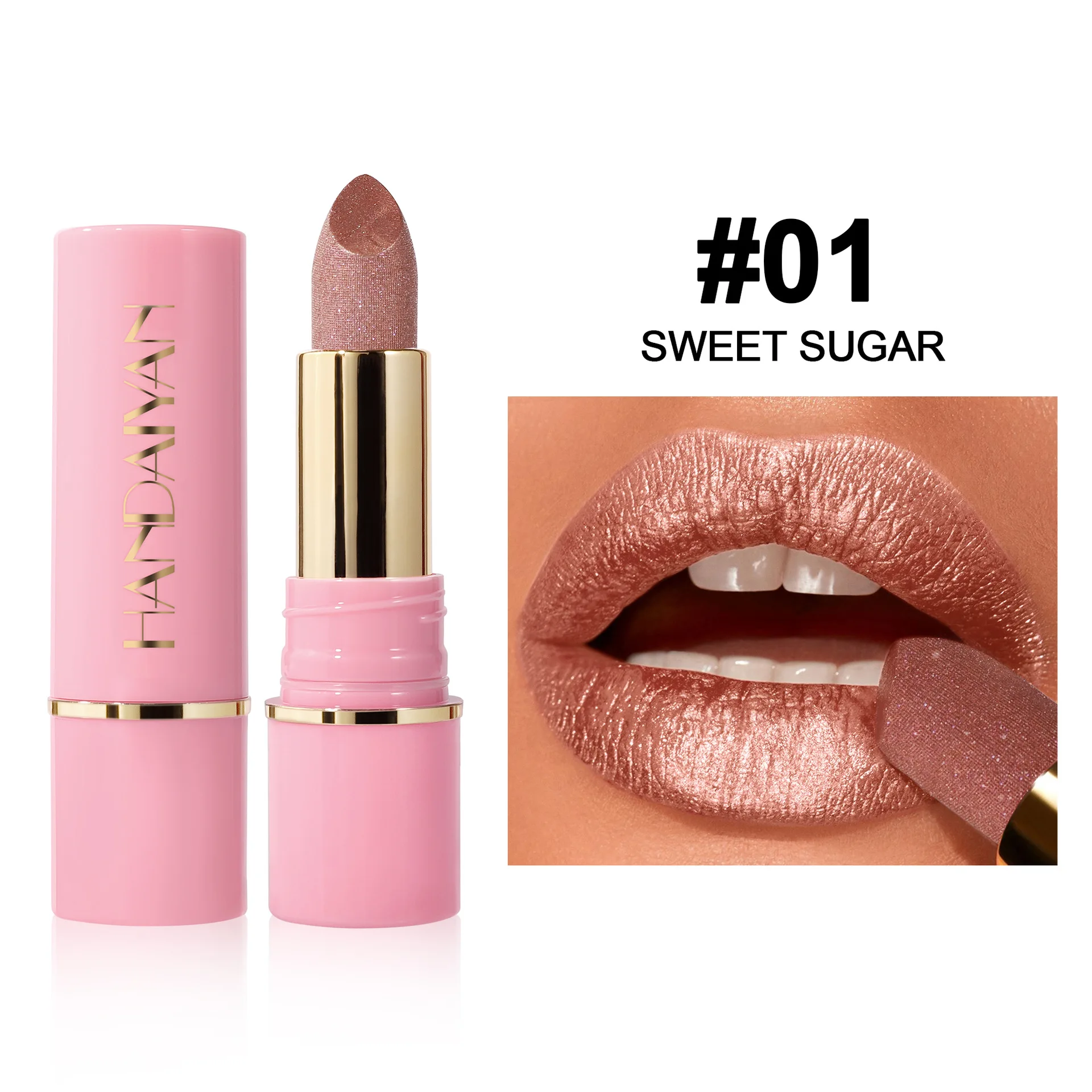 Rouge à lèvres 8 couleurs, hydrate les lèvres sans séchage, processus de sculpture sur sérigraphie en relief, crème de haute valeur