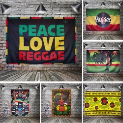 Reggae Hanging Flag Banner Music Rock Jamaica Home Decoration Wall Art 4 Gromments In Corners 3*5FT 90*150CM