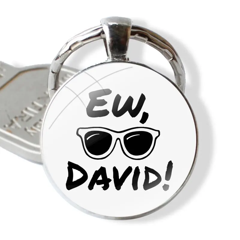 Keychain Handmade Glass Cabochon Key Ring Holder Pendant Key Chains Ew David The Iconic Schitt Is Creek Ale