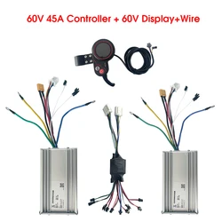 60V YunLi 45A Upgrade 45A Controller Display Accelerator for FLJ 13inch Dual Motors 3200W Electric Scooter Meter Instrumentation