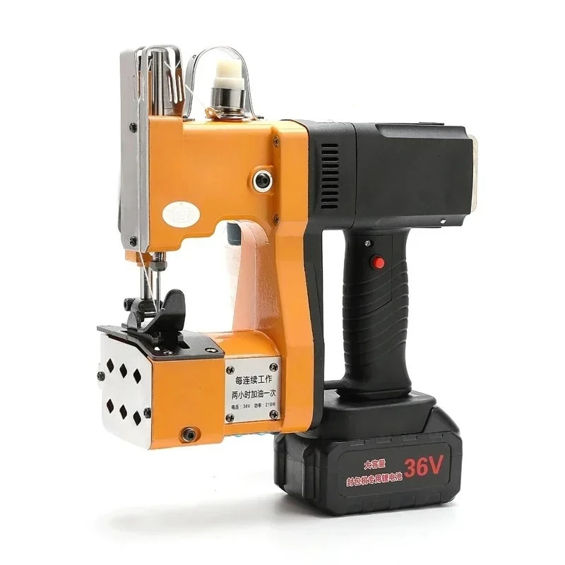 220v New Portable Automatic Charging Sewing Machine Woven Bag Packaging Machine Sealer Handheld Lithium Battery Sewing And Seali