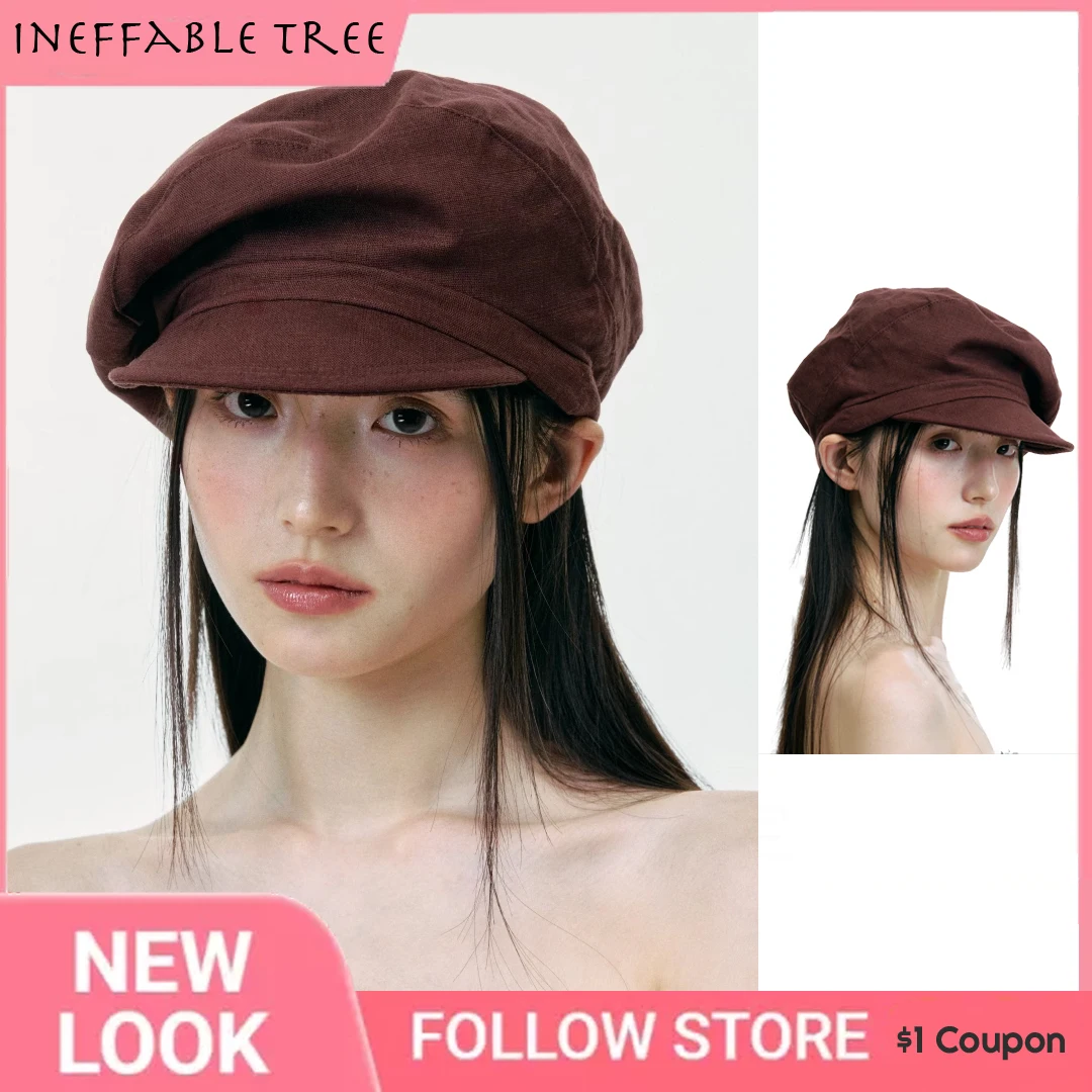 

Retro Cloud Literary Stacked Wide Brim Hats for Women Spring Summer Newsboy Cap Japanese Painter Equestrian Hat Boina Hombre